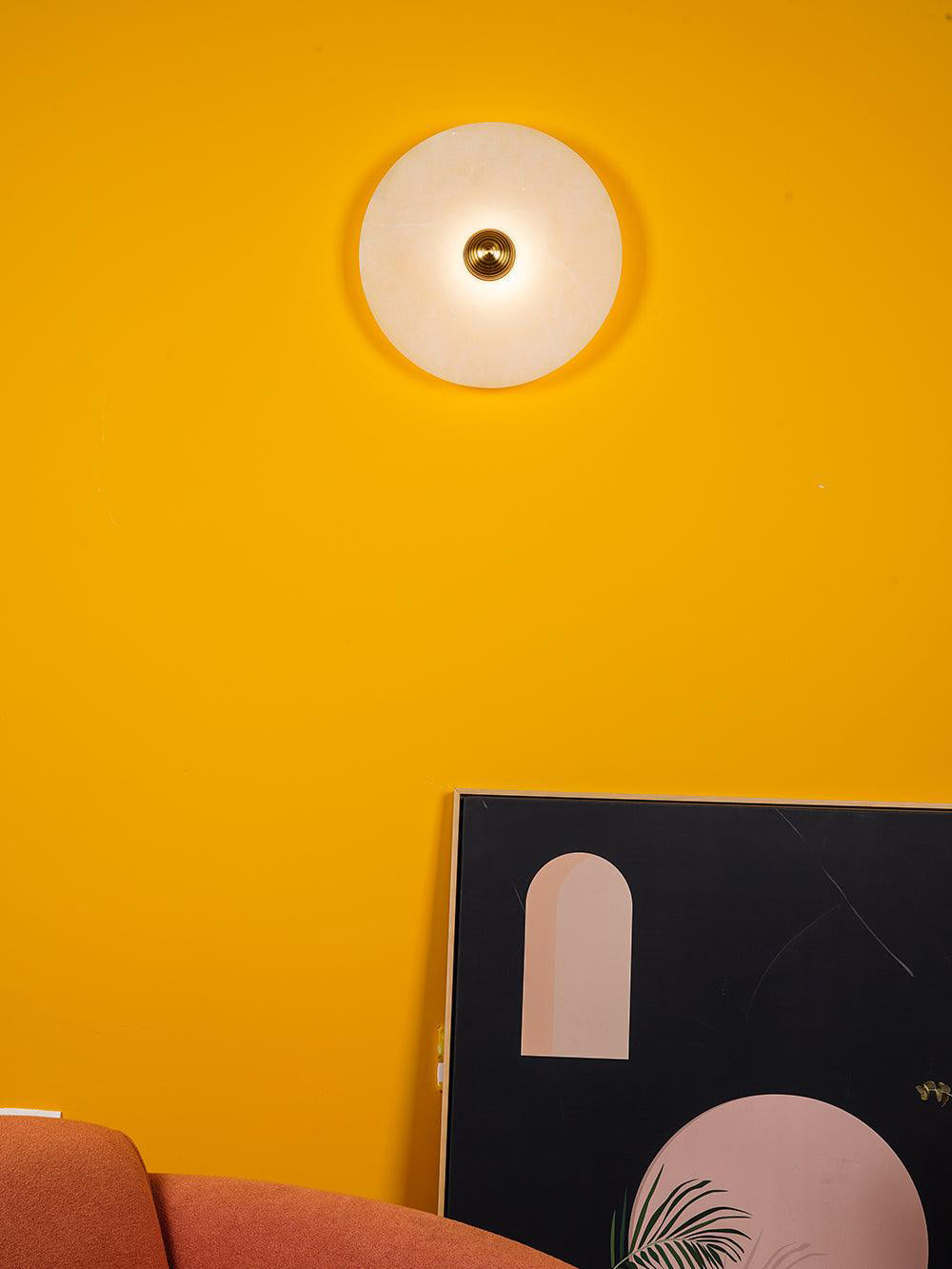 Apollo Round Alabaster Wall Lamp