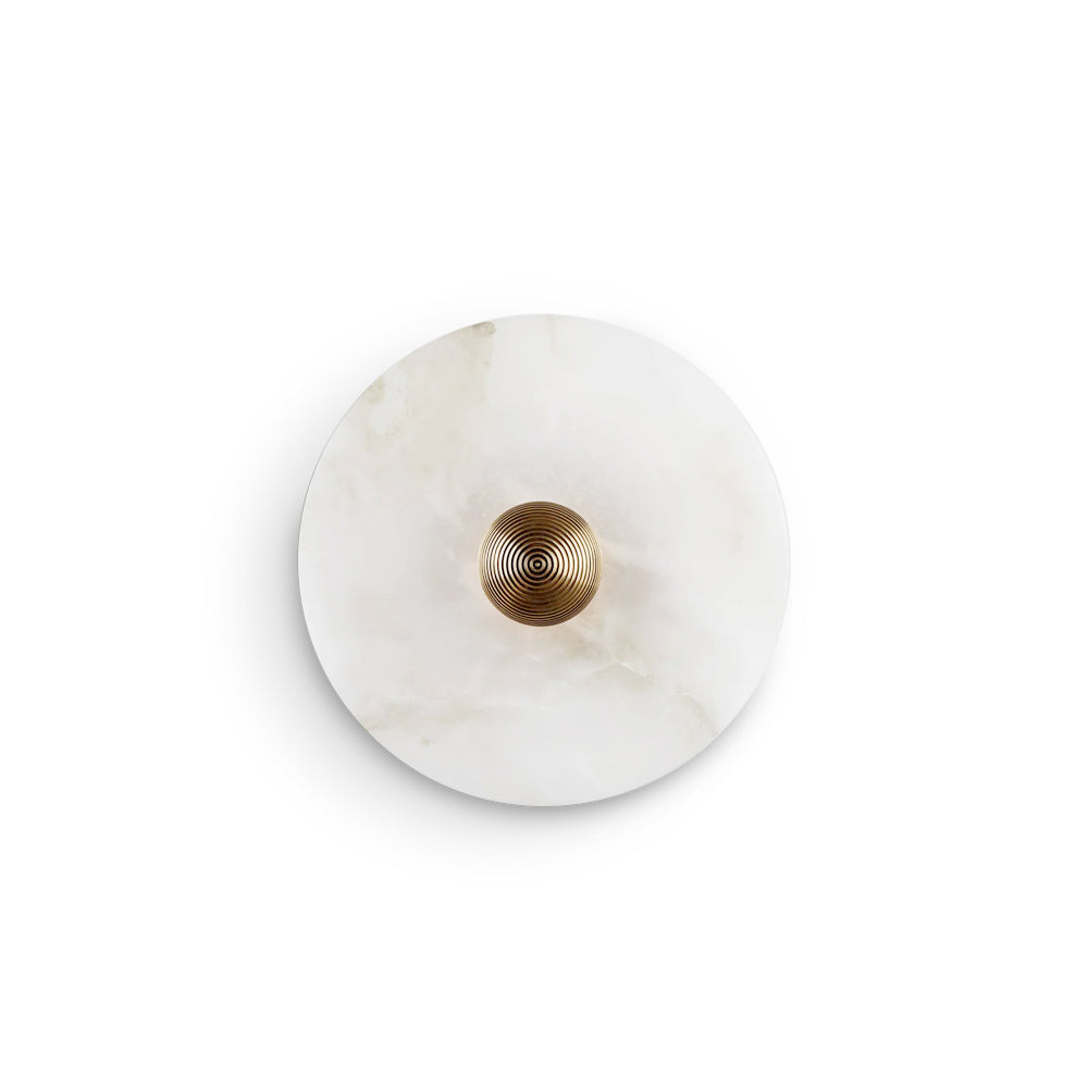 Apollo Round Alabaster Wall Lamp