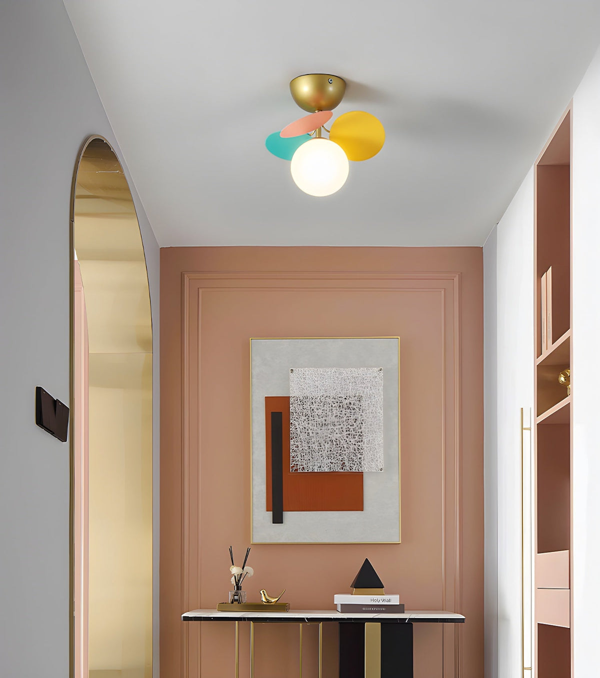 Renanina Ceiling Lamp Round Macaron with Pastel Colors
