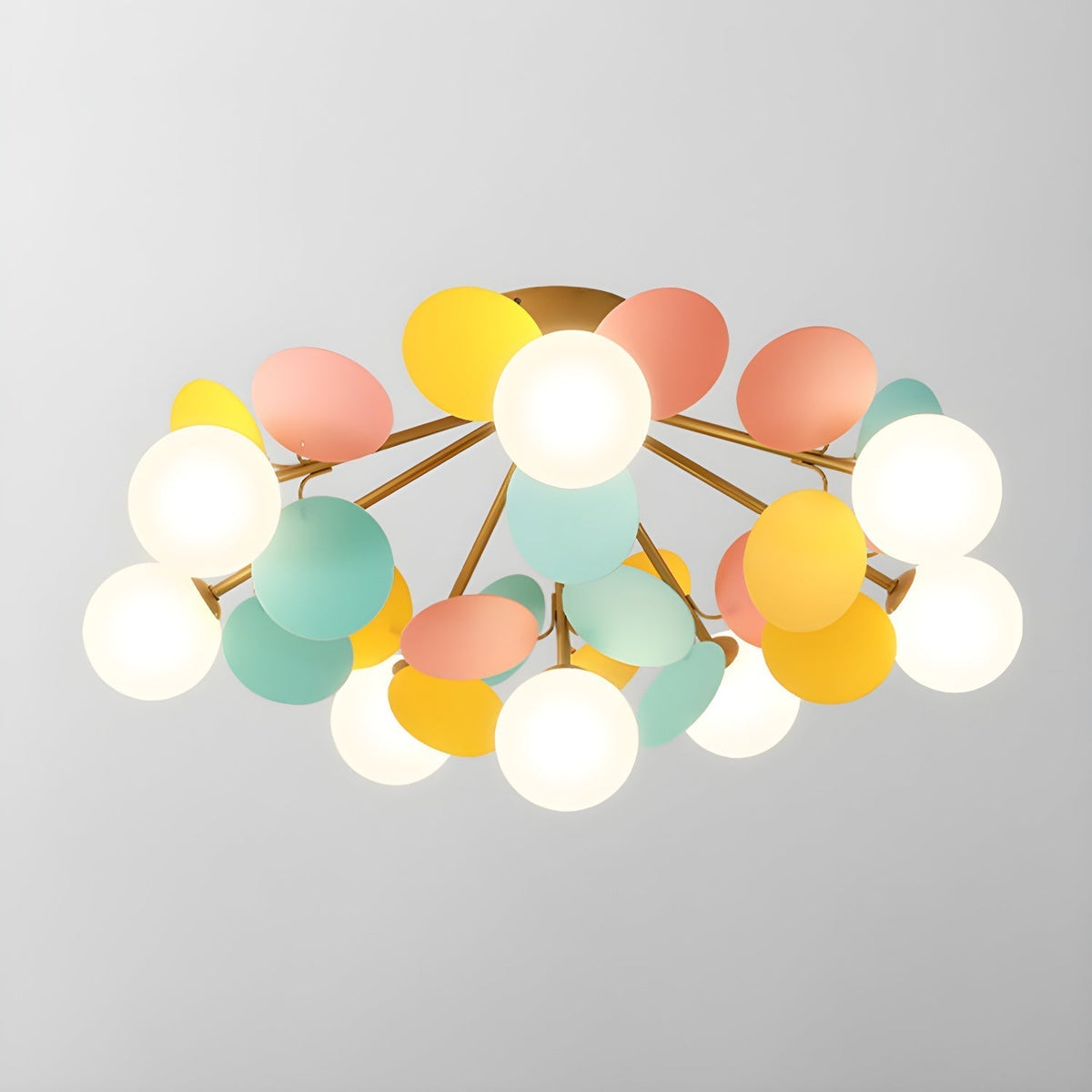 Renanina Ceiling Lamp Round Macaron with Pastel Colors