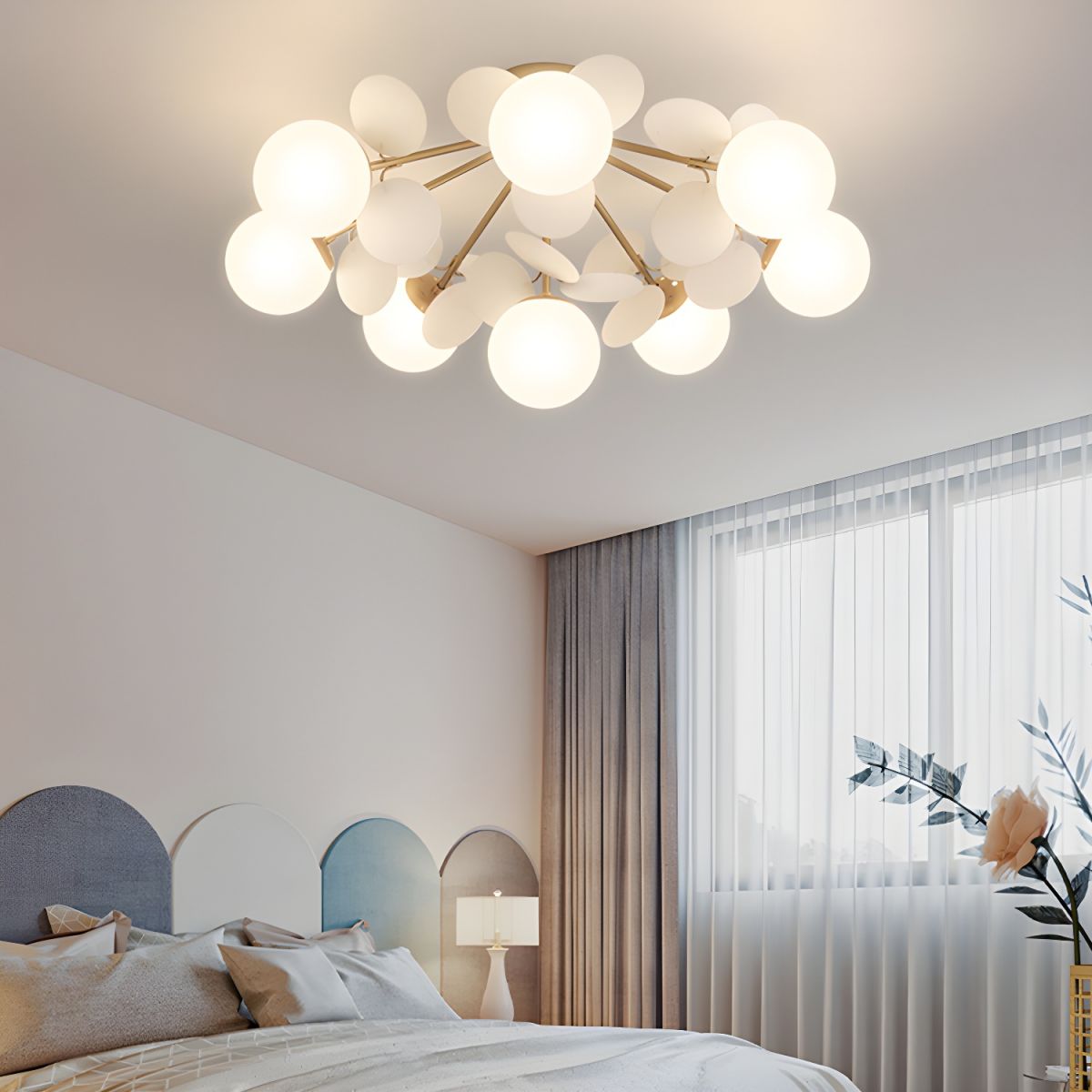 Renanina Ceiling Lamp Round Macaron with Pastel Colors