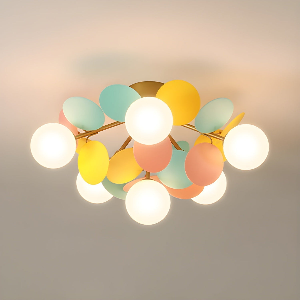 Renanina Ceiling Lamp Round Macaron with Pastel Colors