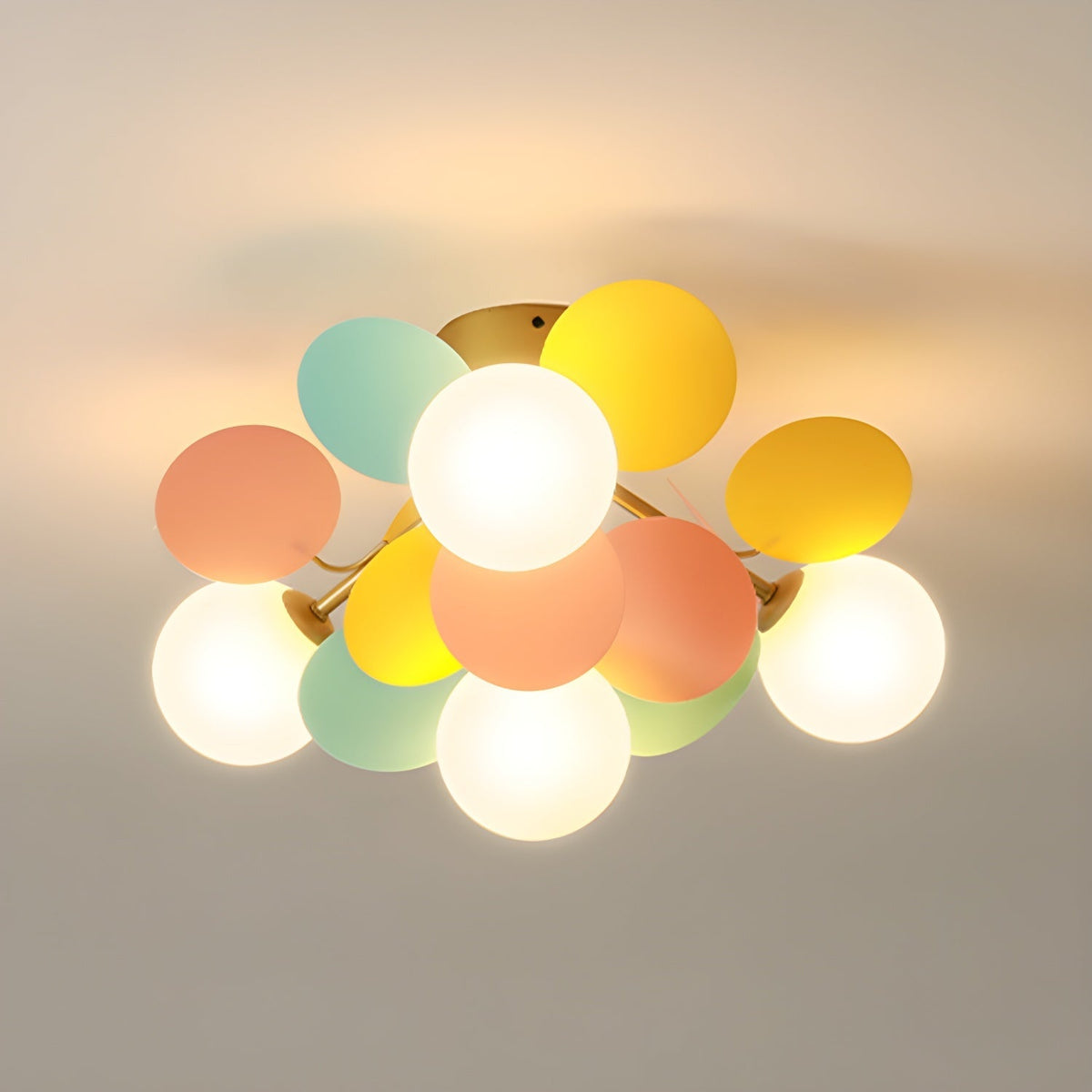 Renanina Ceiling Lamp Round Macaron with Pastel Colors