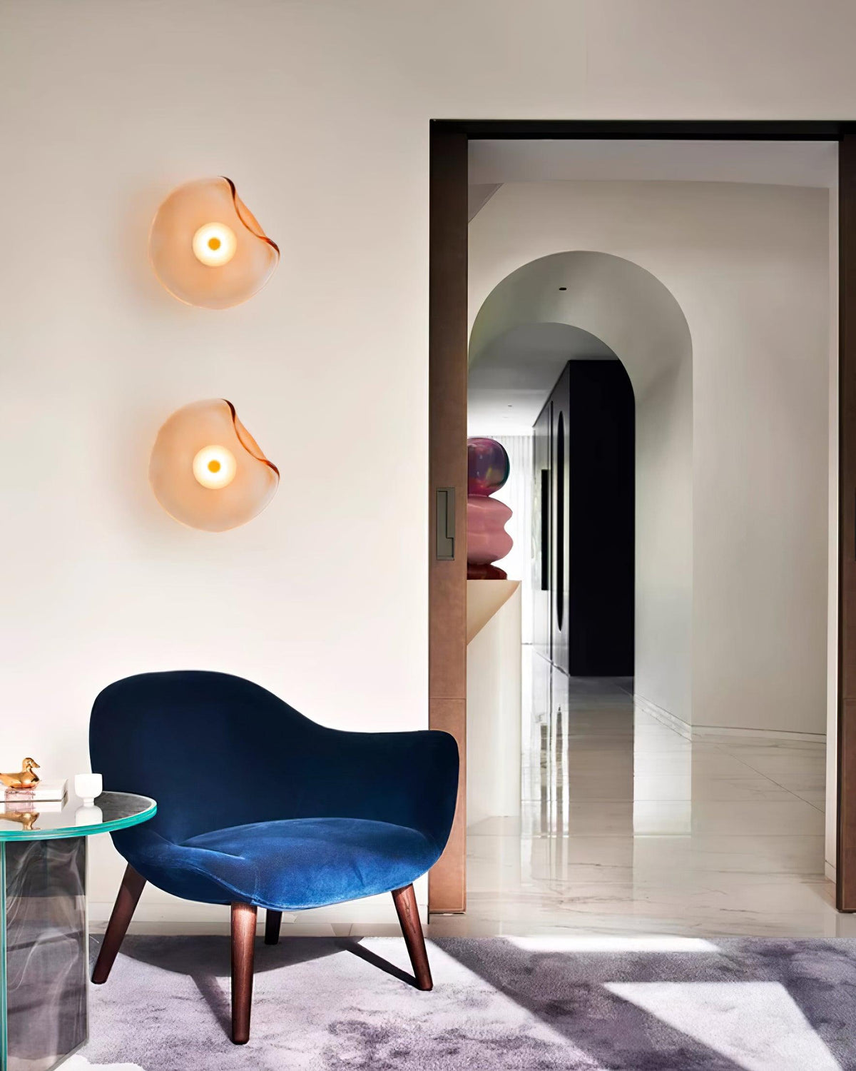 Kira Amber Glass Wall Light