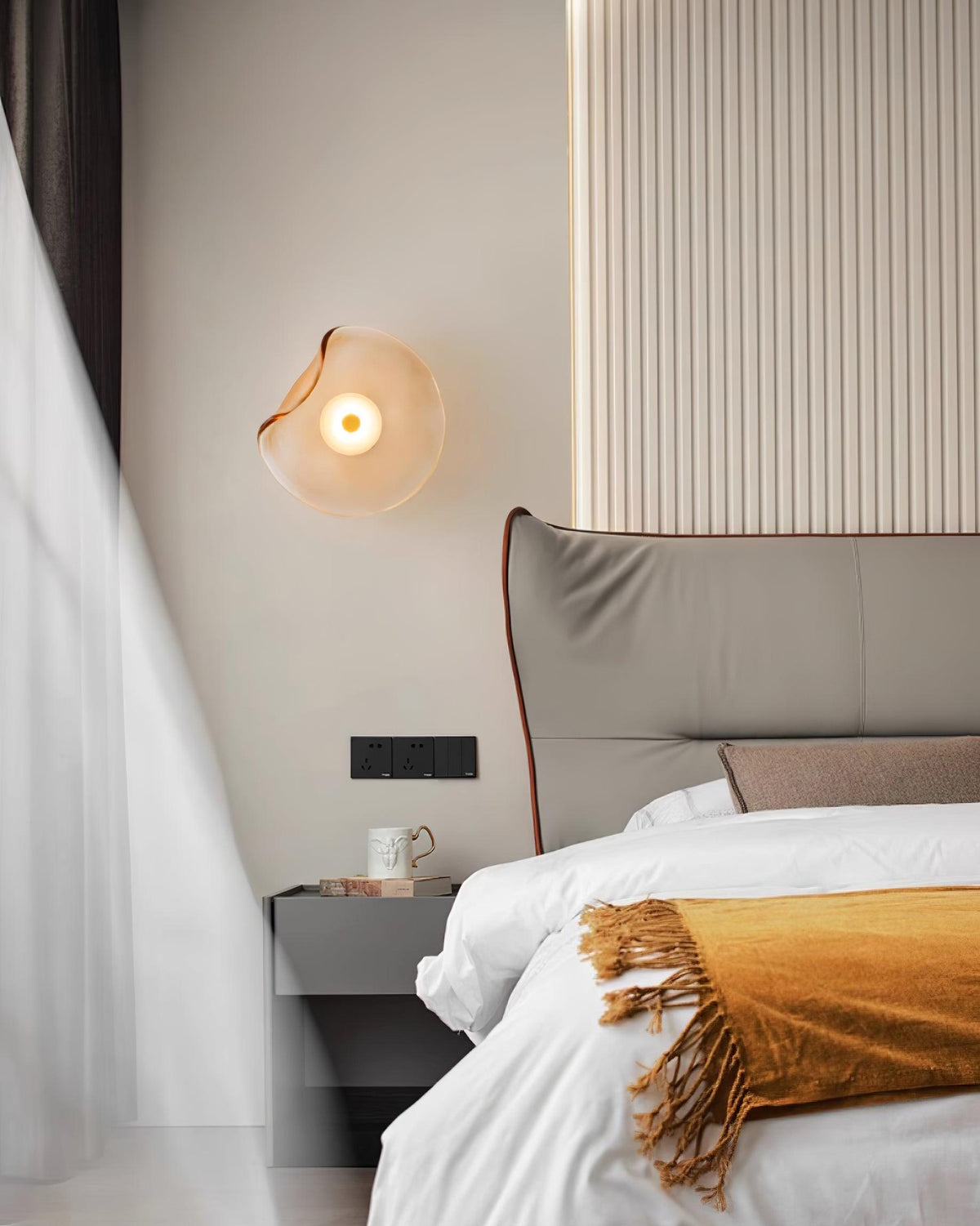 Kira Amber Glass Wall Light