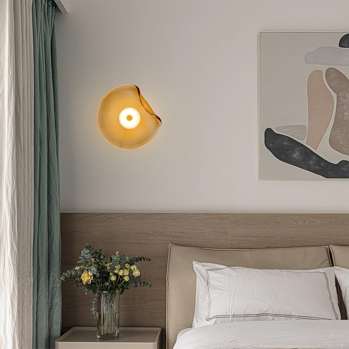 Kira Amber Glass Wall Light