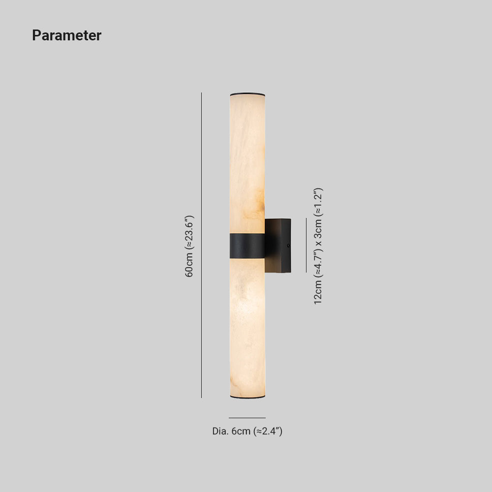 Glitre LED Linear Alabaster Bathroom Wall Sconce