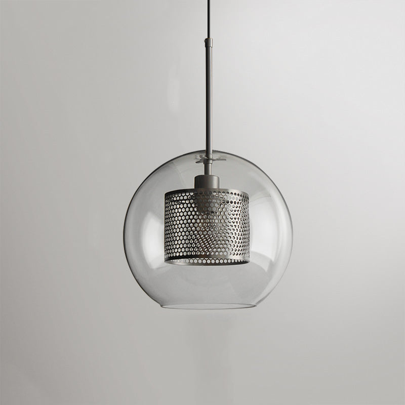Nerel Contemporary Golden Pendant Light, Glass, Globe/Cylindric-Neutral Decor