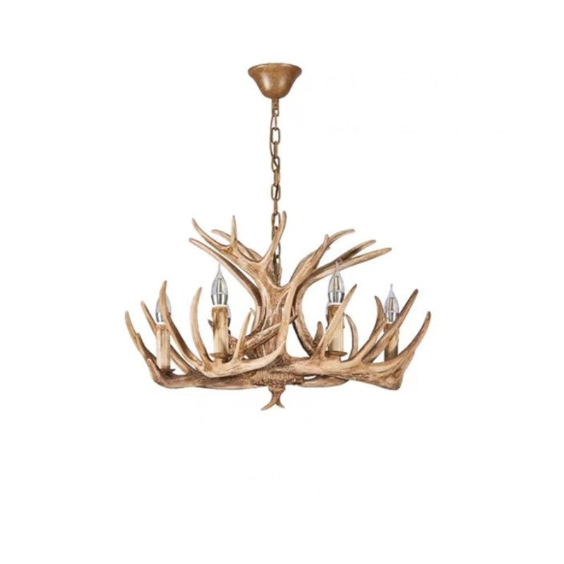 Epoch Retro Deer Horn Resin Chandelier Living Room