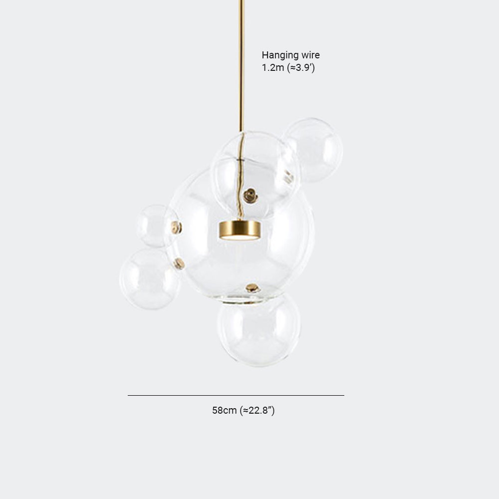 Tigitus Modern Bubble Cluster Pendant Light Gold