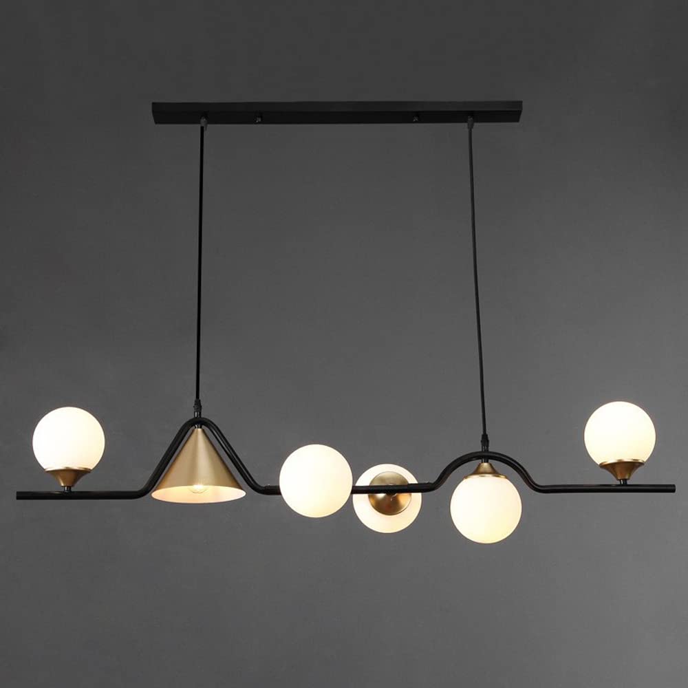 Nedabor Modern LED Pendant Light Black/Gold Glass Living Room/Bedroom