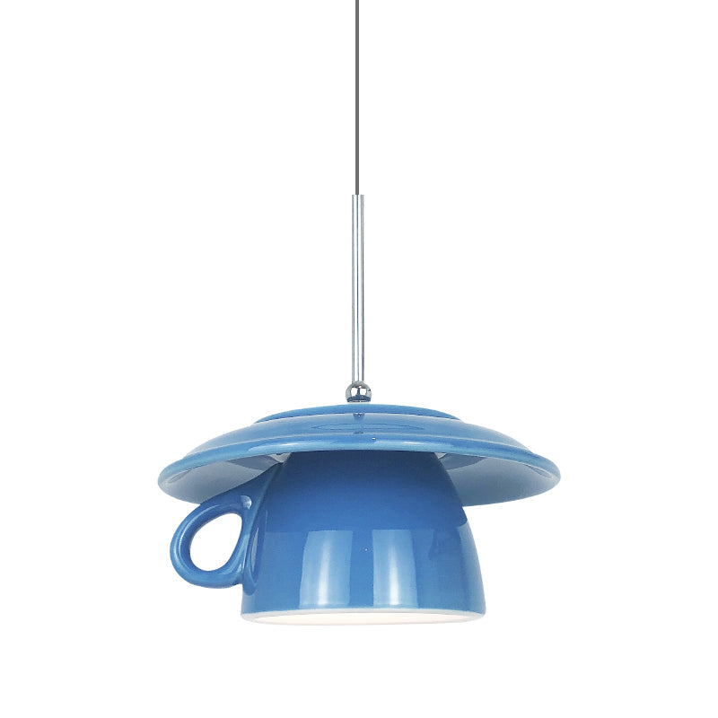 Tidinone Modern Cup Ceramic LED Pendant Light Bedroom