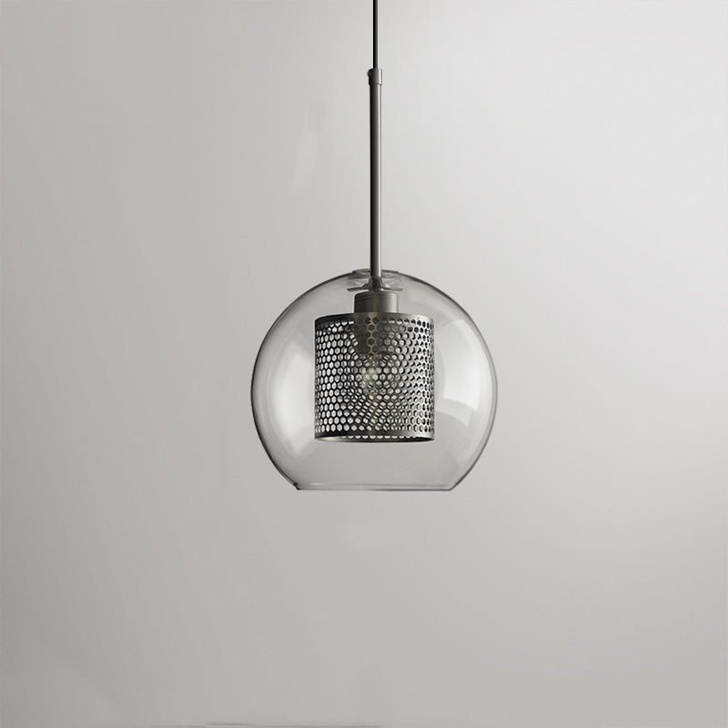 Nerel Contemporary Golden Pendant Light, Glass, Globe/Cylindric-Neutral Decor