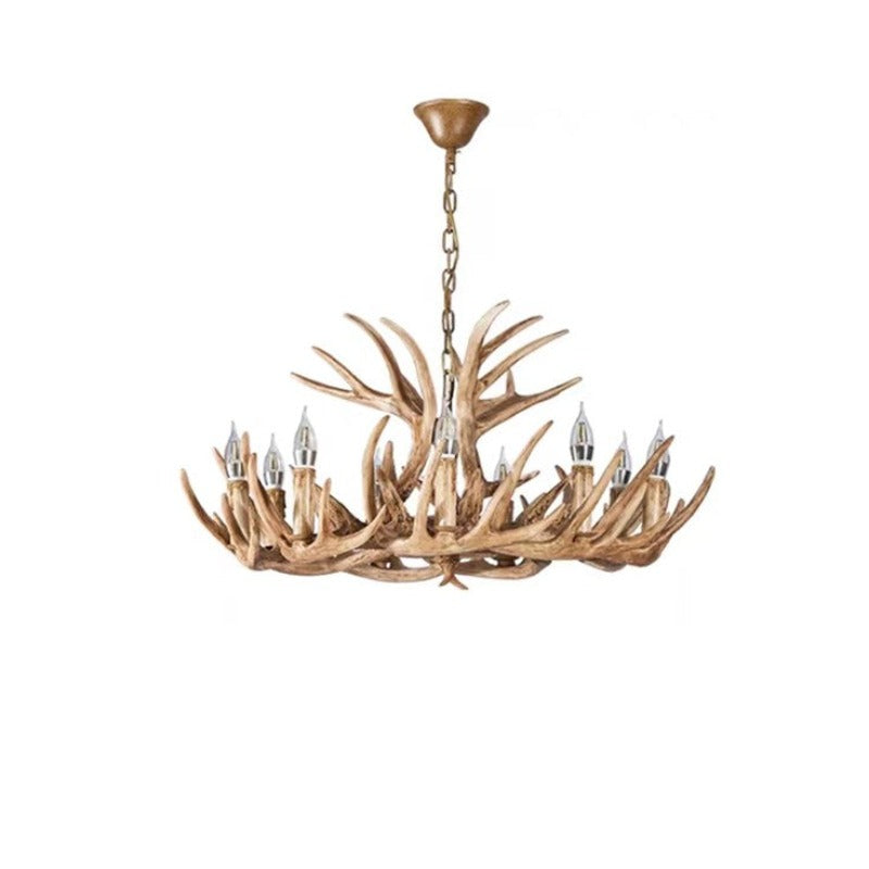 Epoch Retro Deer Horn Resin Chandelier Living Room