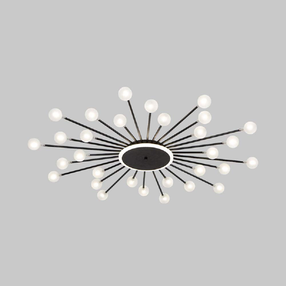 Mokiten Nordic LED Flush Mount Ceiling Light Gold/Black Metal Living Room