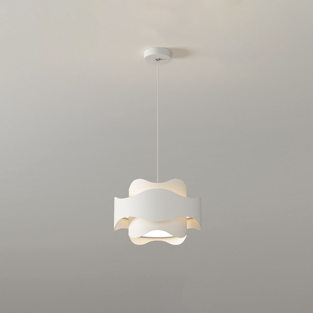 Gadedol Art Deco Flower Shape Pendant Light, White