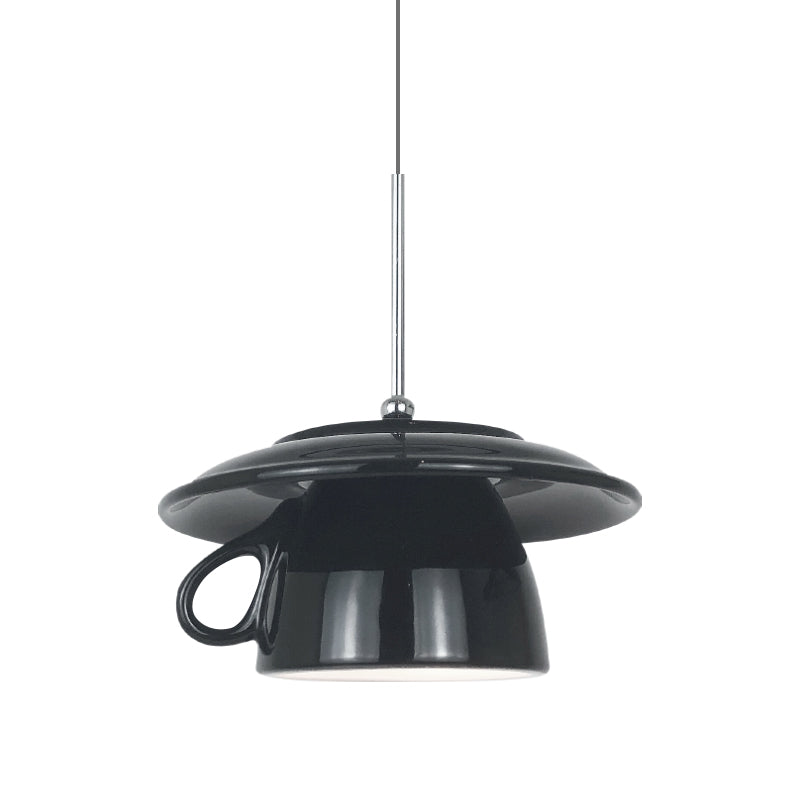 Tidinone Modern Cup Ceramic LED Pendant Light Bedroom