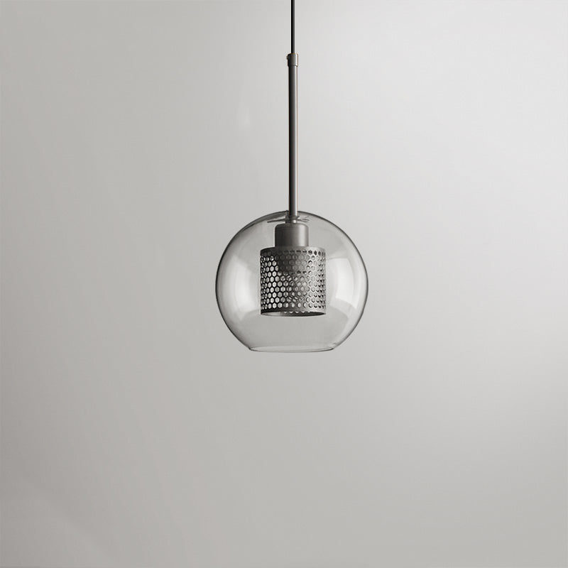 Nerel Contemporary Golden Pendant Light, Glass, Globe/Cylindric-Neutral Decor
