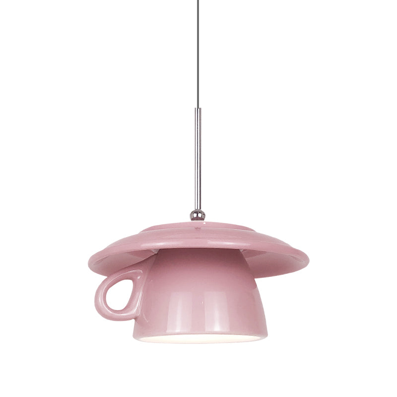 Tidinone Modern Cup Ceramic LED Pendant Light Bedroom