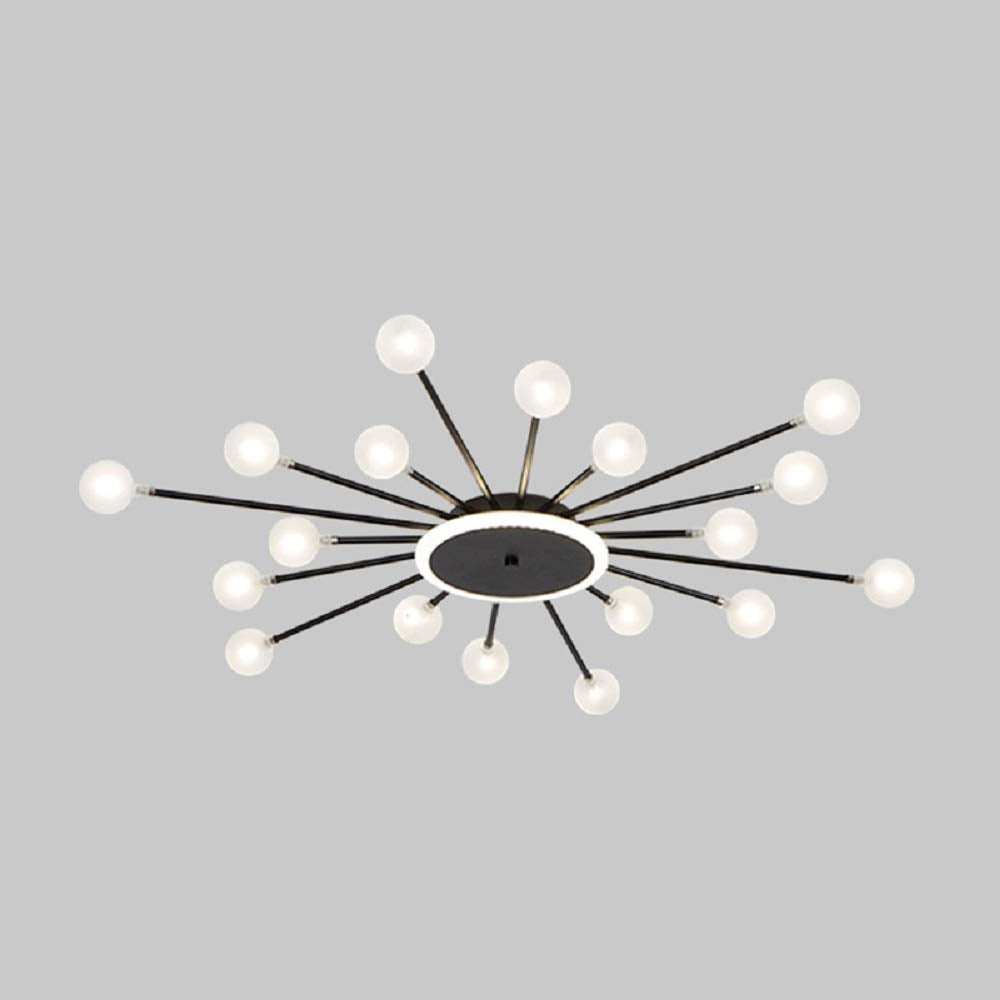 Mokiten Nordic LED Flush Mount Ceiling Light Gold/Black Metal Living Room