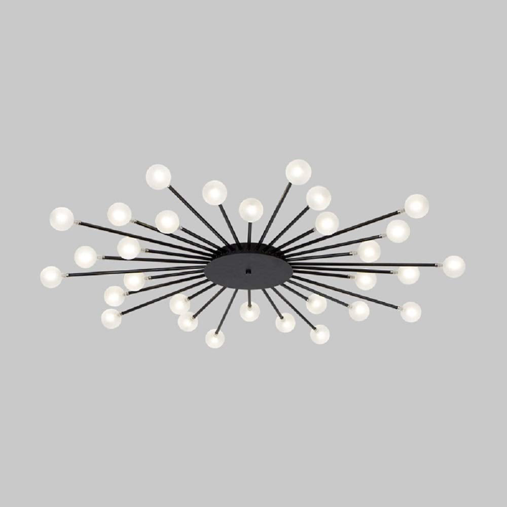 Mokiten Nordic LED Flush Mount Ceiling Light Gold/Black Metal Living Room