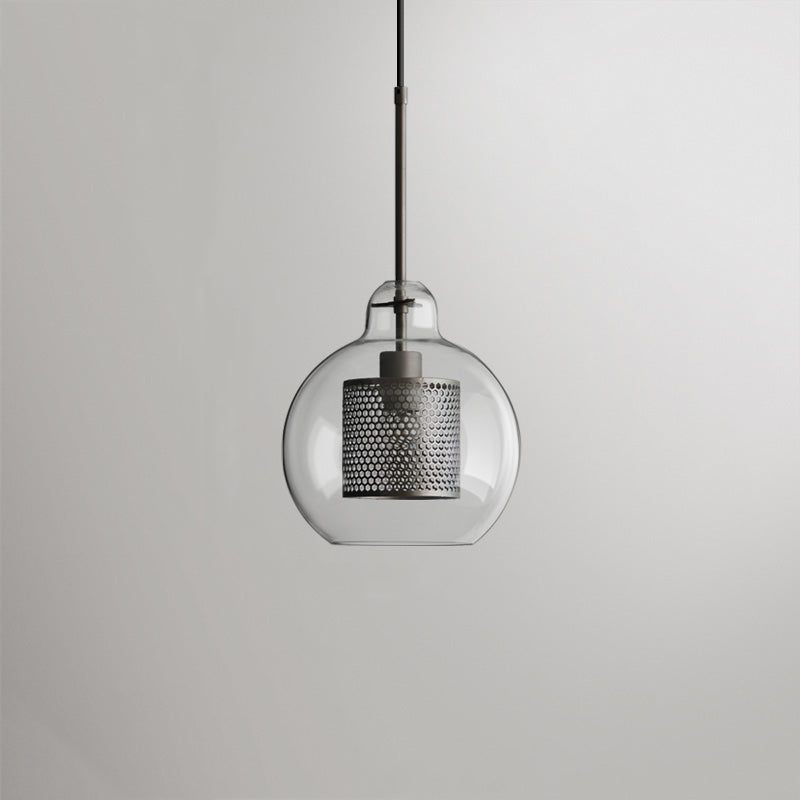 Nerel Contemporary Golden Pendant Light, Glass, Globe/Cylindric-Neutral Decor