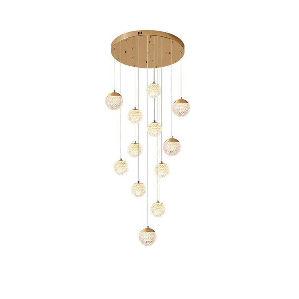 Cikakot Multi Staircase Modern Art Deco Pendant Light, Gold