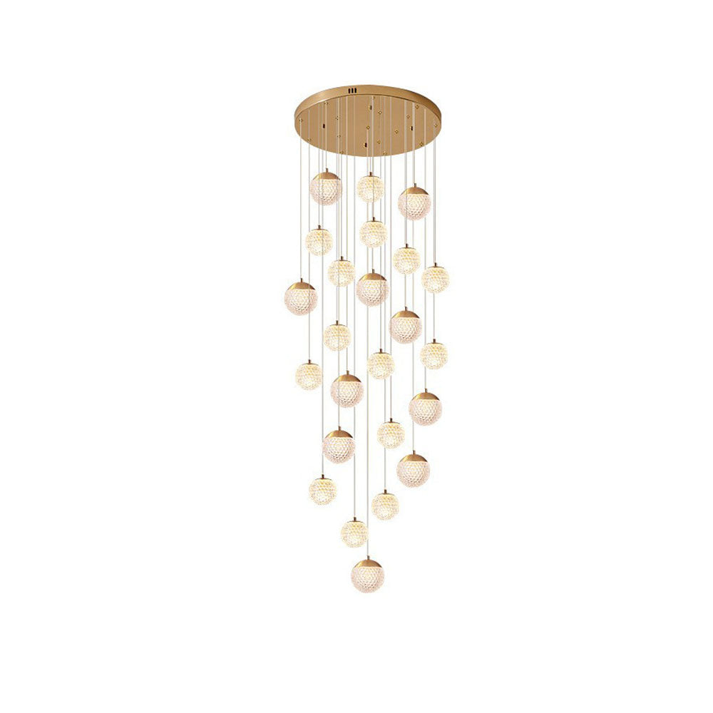 Cikakot Multi Staircase Modern Art Deco Pendant Light, Gold