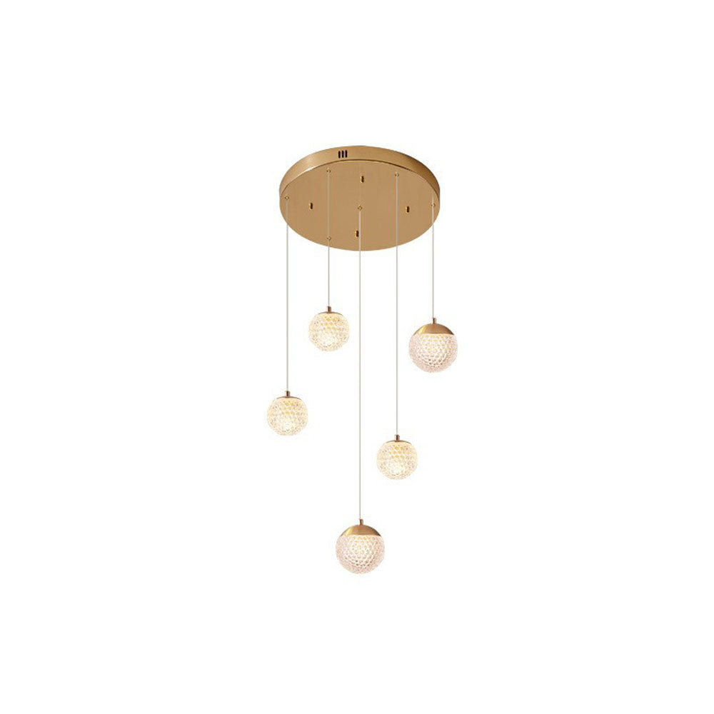 Cikakot Multi Staircase Modern Art Deco Pendant Light, Gold