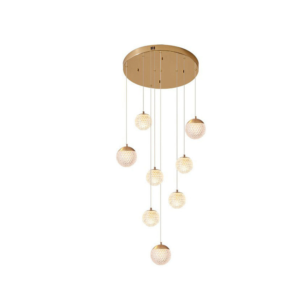 Cikakot Multi Staircase Modern Art Deco Pendant Light, Gold