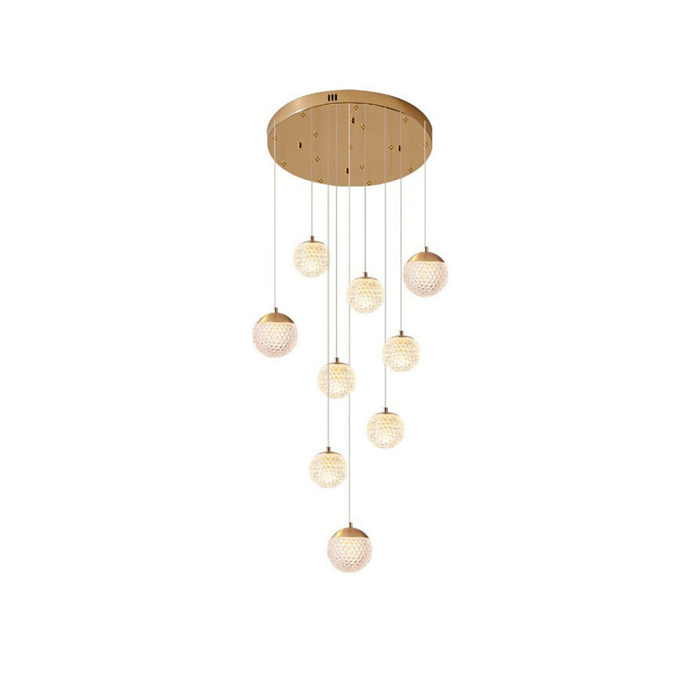 Cikakot Multi Staircase Modern Art Deco Pendant Light, Gold