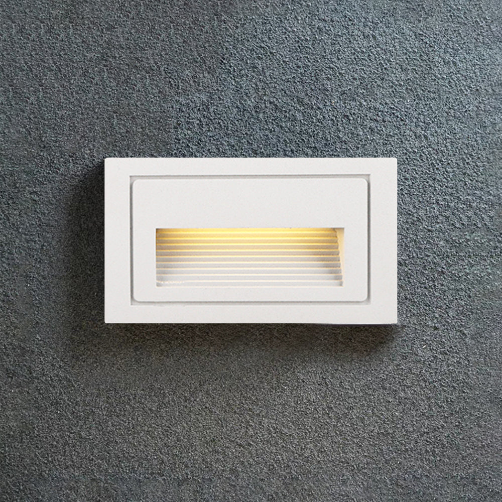 Masolem Modern Metal Square Outdoor Deck/Step Light, Black