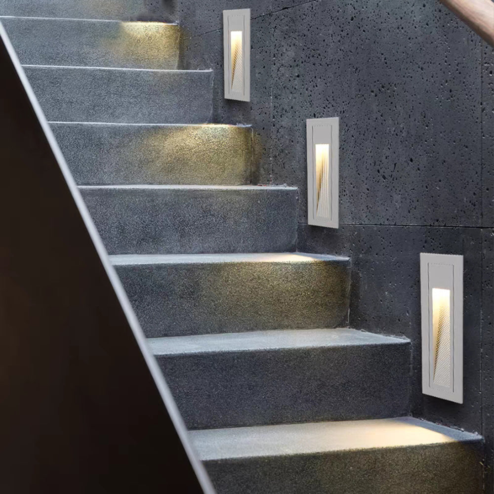 Masolem Modern Metal Square Outdoor Deck/Step Light, Black