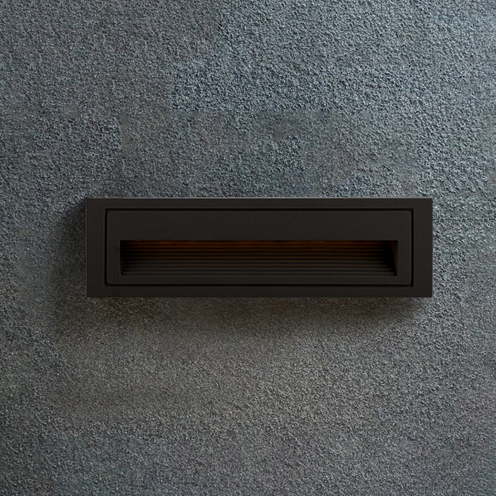 Masolem Modern Metal Square Outdoor Deck/Step Light, Black