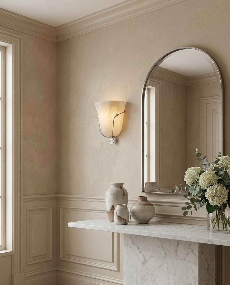 Perrincombe Alabaster Wall Sconce