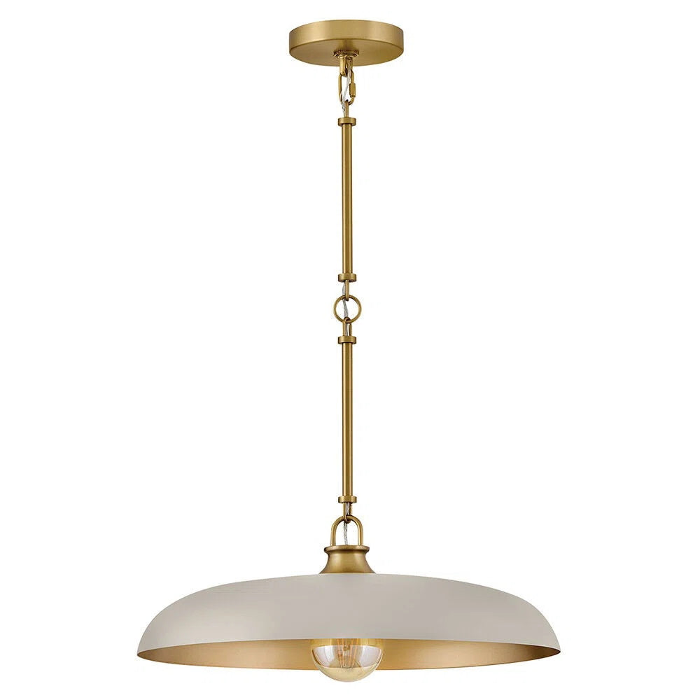 Saucer Vintage Brass Pendant Lamp