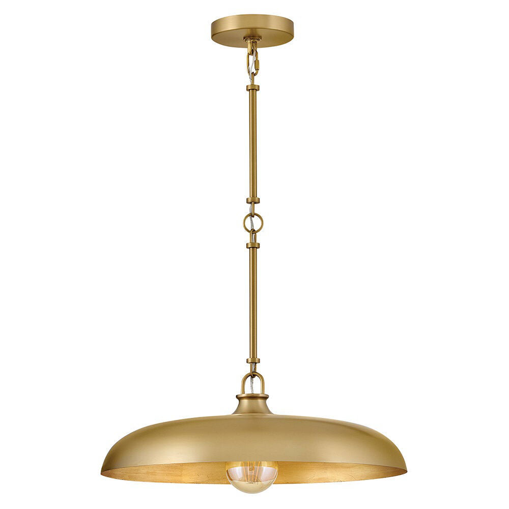 Saucer Vintage Brass Pendant Lamp