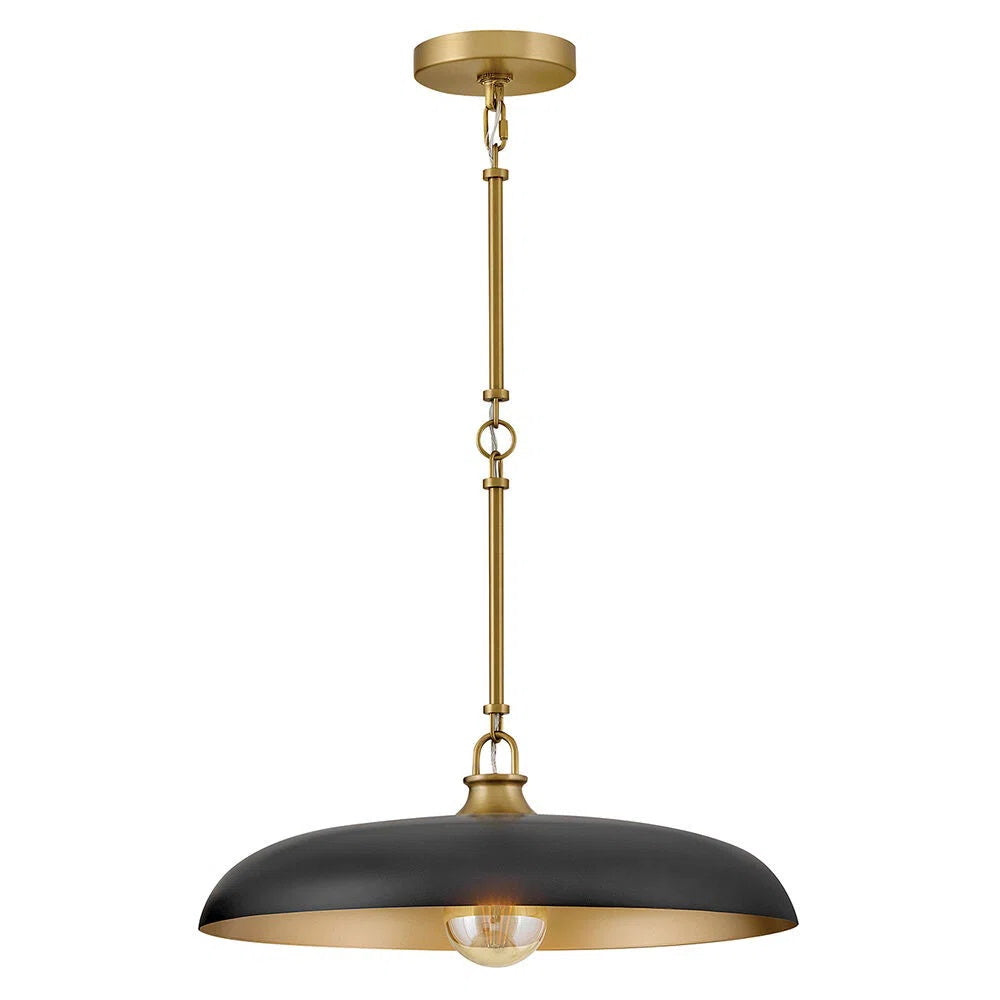 Saucer Vintage Brass Pendant Lamp