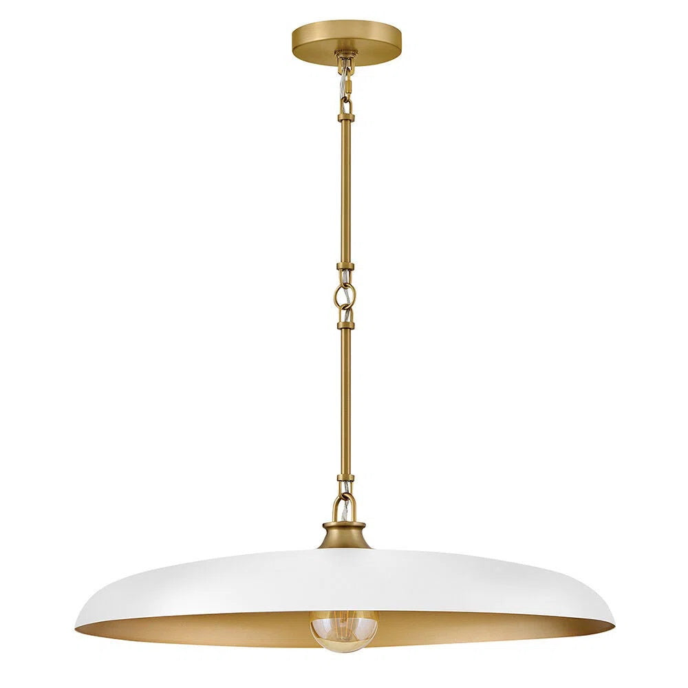 Saucer Vintage Brass Pendant Lamp
