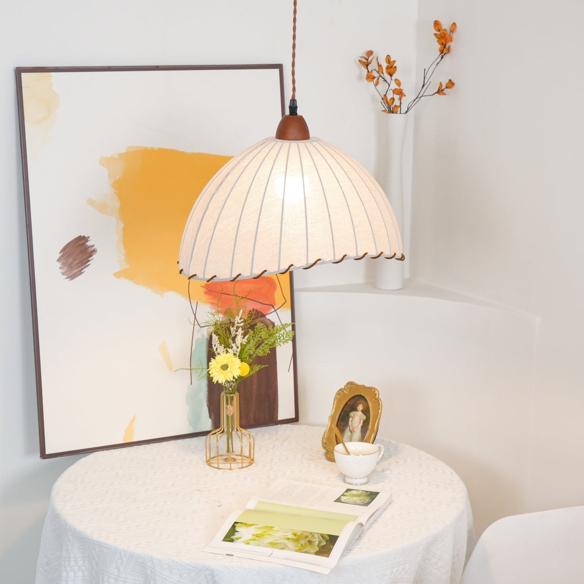 Shell Minimalist Wood Pendant Lamp