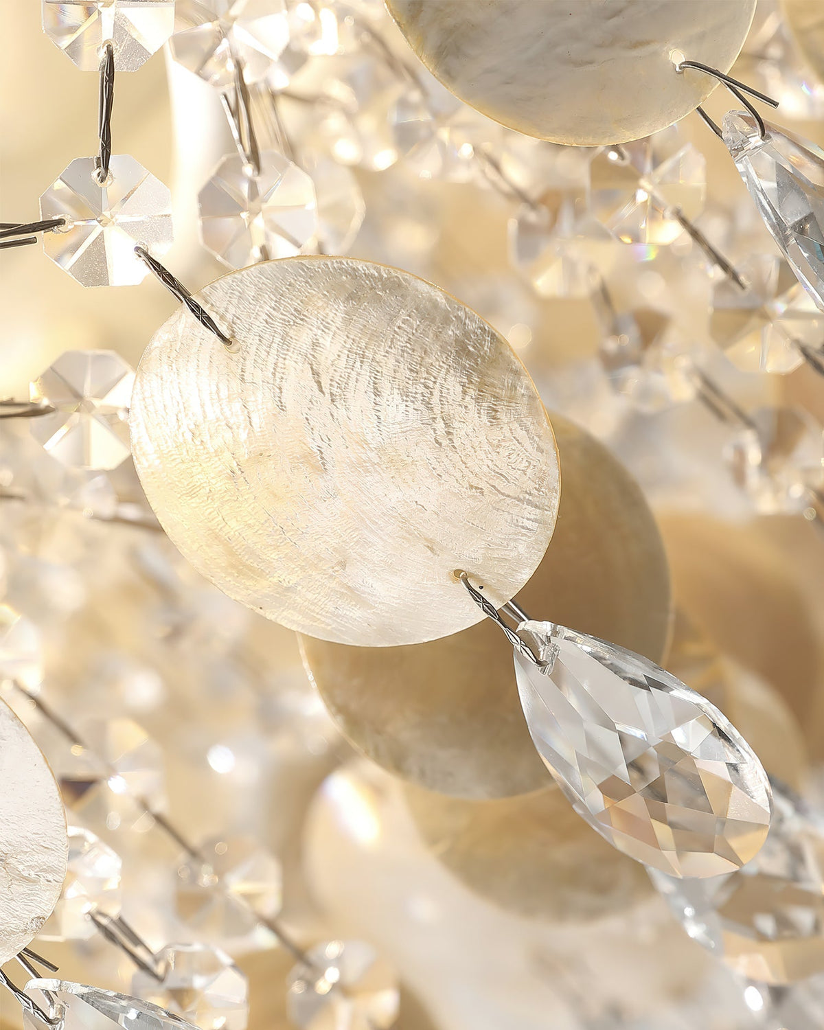 Avenorira Capiz Bead Chandelier