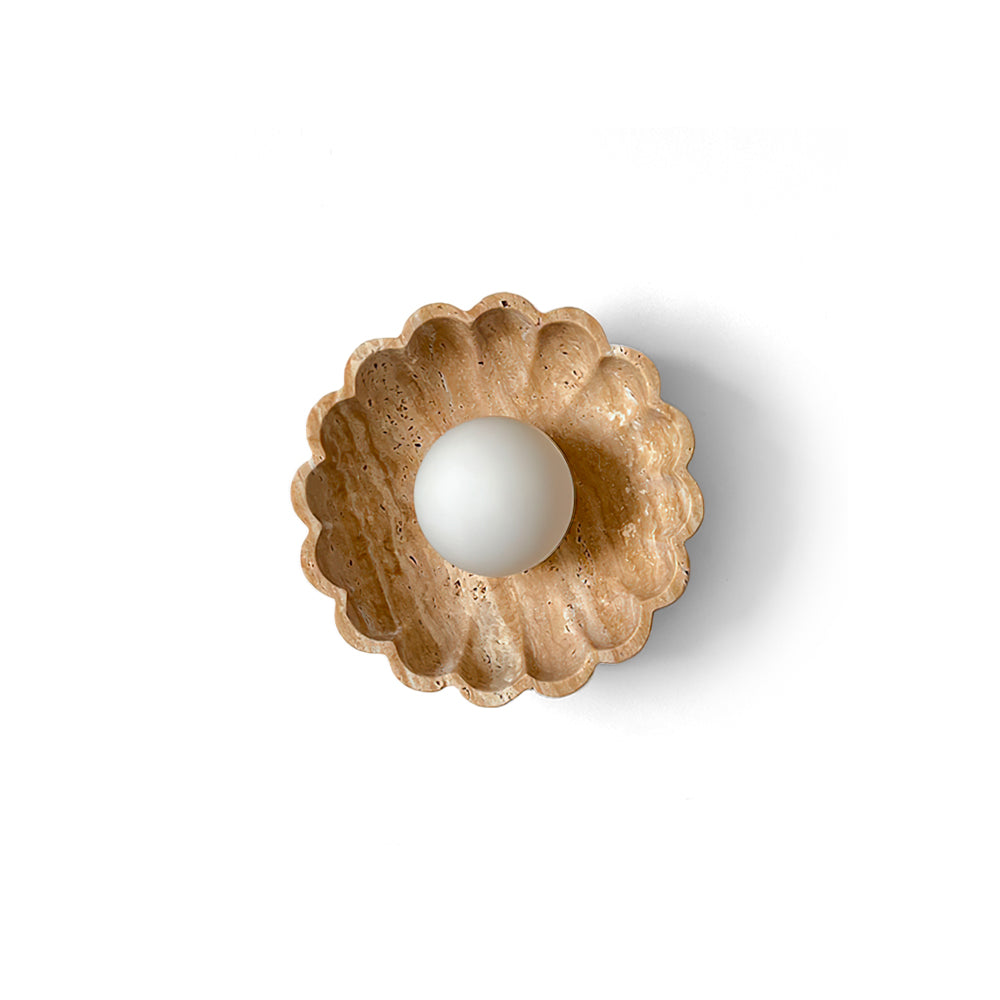 Valielia Flower Wall Lamp Yellow Travertine