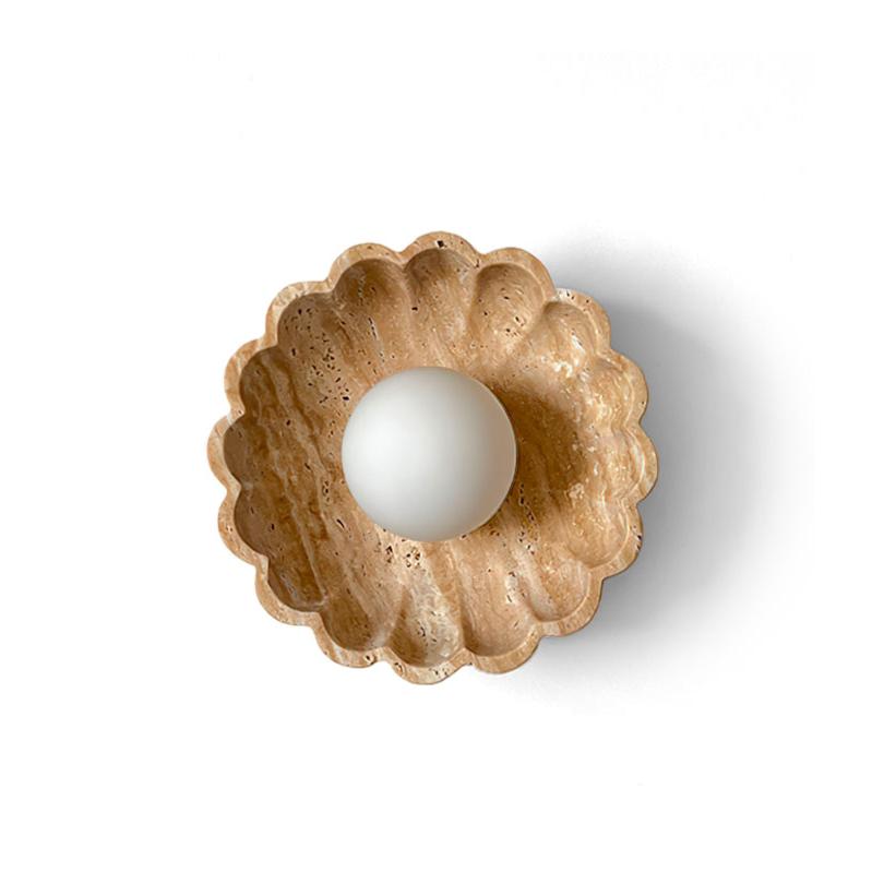 Valielia Flower Wall Lamp Yellow Travertine