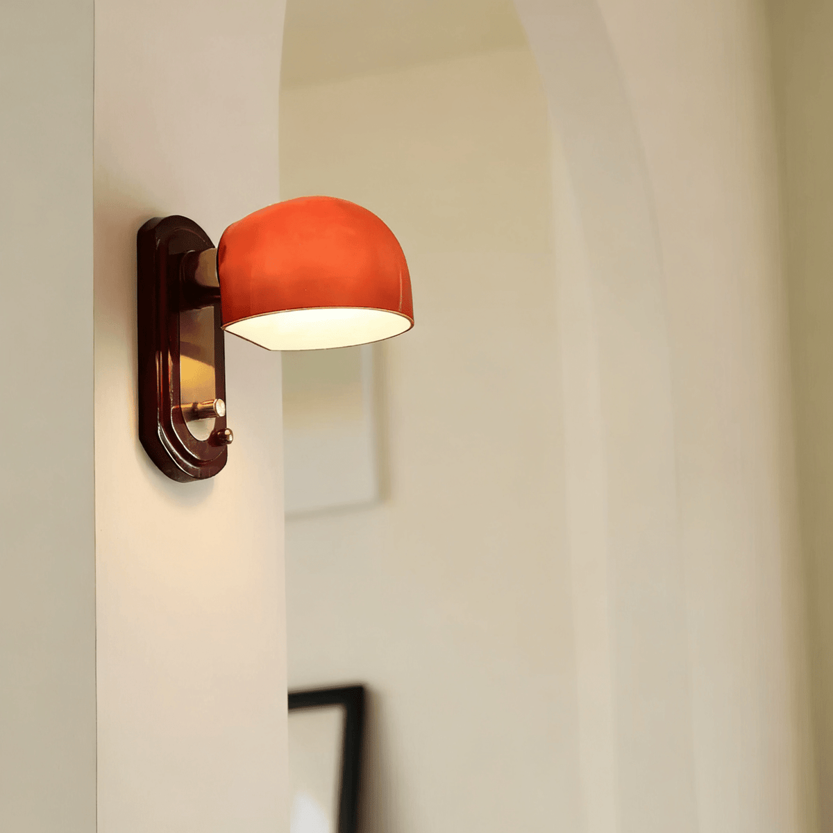 Rufus Scarlet Dome Wall Sconce