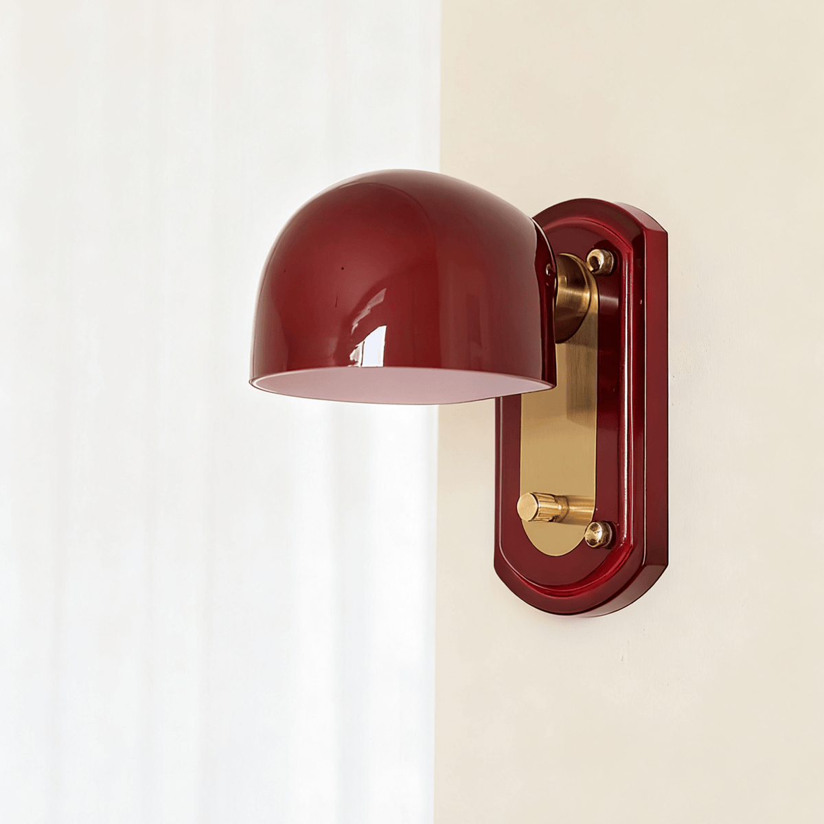 Rufus Scarlet Dome Wall Sconce
