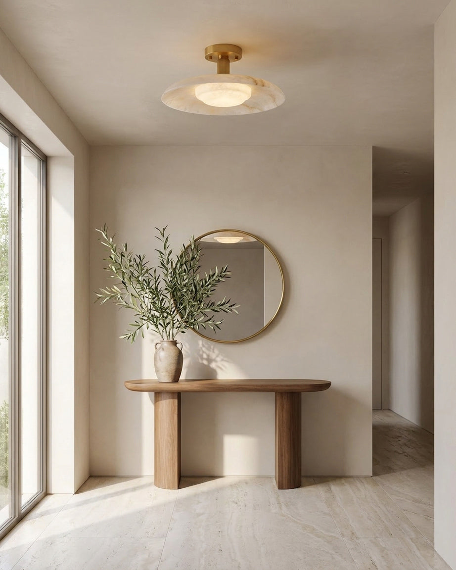 Avenorella Alabaster Flush Mount