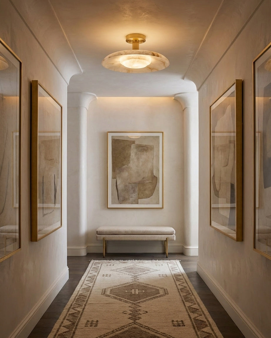 Avenorella Alabaster Flush Mount