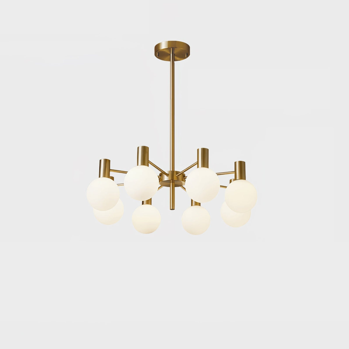 Veloiel Chandelier Globe Glass Gold Frame Modern