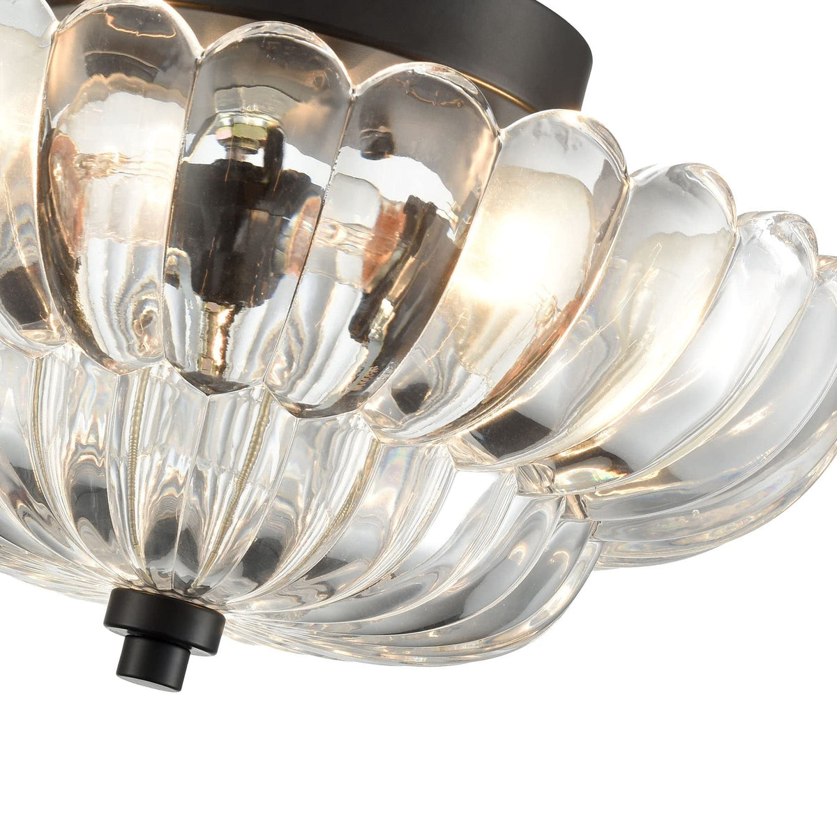 Zabumeri Modern Umbrella Glass Flush Mount Ceiling Light