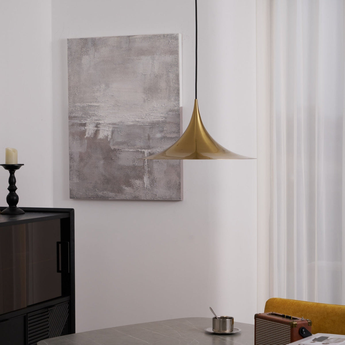 Valerira Steel Sculptural Pendant Light